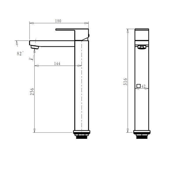 High-Rise Basin Mixer